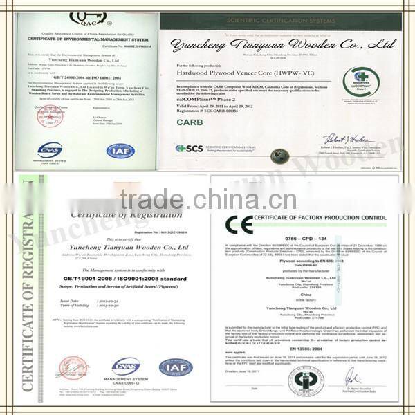 1220*2440*18mm Bintangor/Okoume Veneer Falcata Blockboard