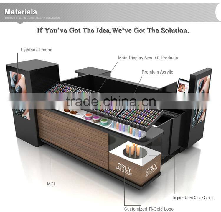 Luxury High End Wood Mall Cosmetic Kiosk