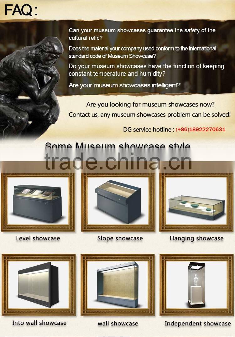 New Design Wooden Museum Glass Display Showcase