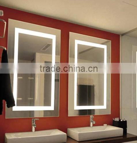 Lamxon popular design wall bathroom LED vanity mirror with LED lighting