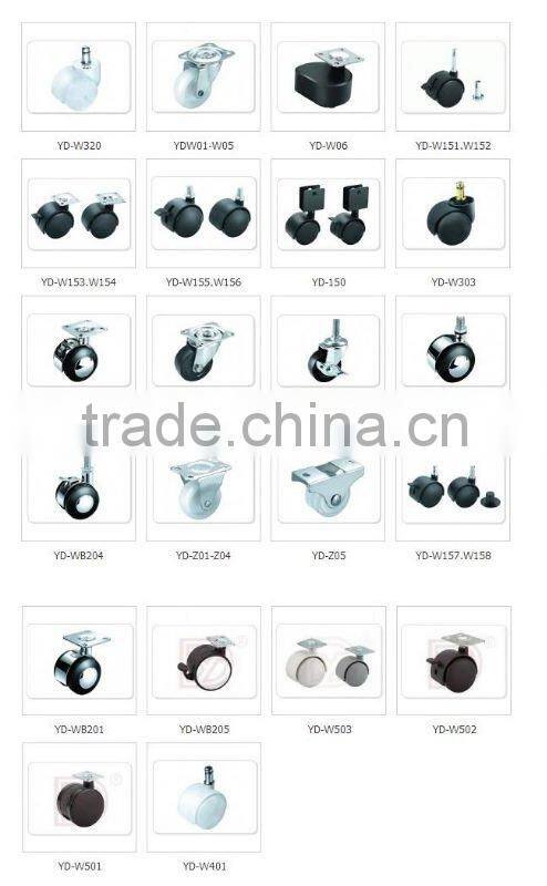 YD-W501 Iron plate with Flat Nylon caster wheel for furniture chair