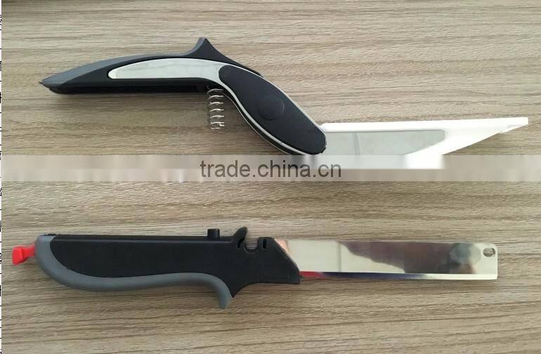 2016 new 2 in 1 smart cutter/clever cutter/baby food cutter/2 in 1 kitchen knife/kitchen set