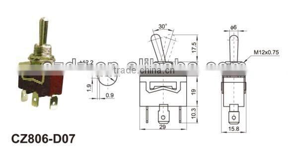 Toggle Switch/9 pin toggle switch,small toggle switches,toggle switch cap