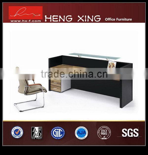 Top quality new design glossy reception table