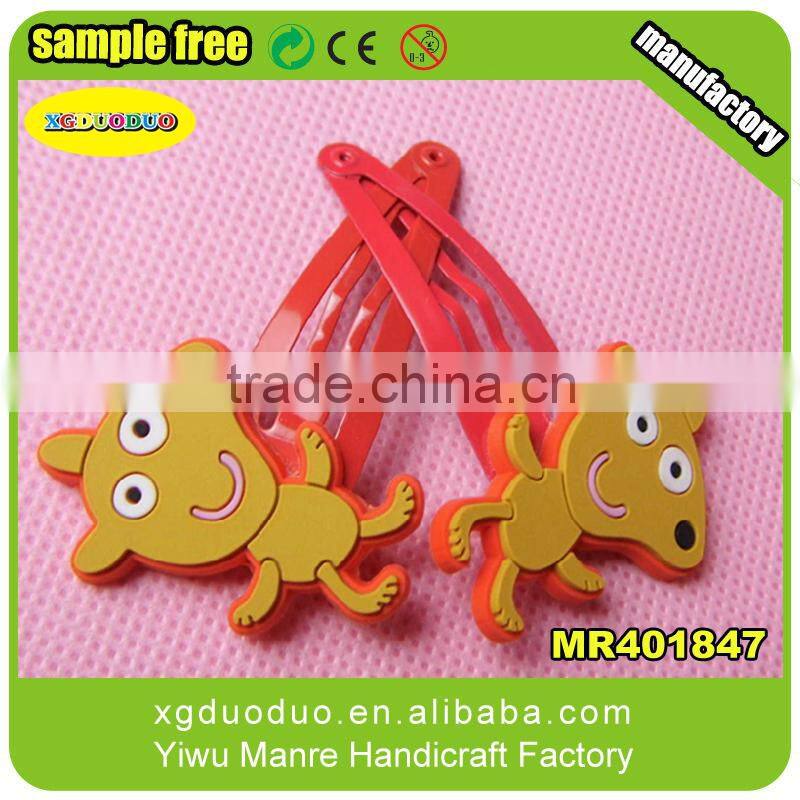 Customized hair clips for girls, popular yellow flower shaped hair clips