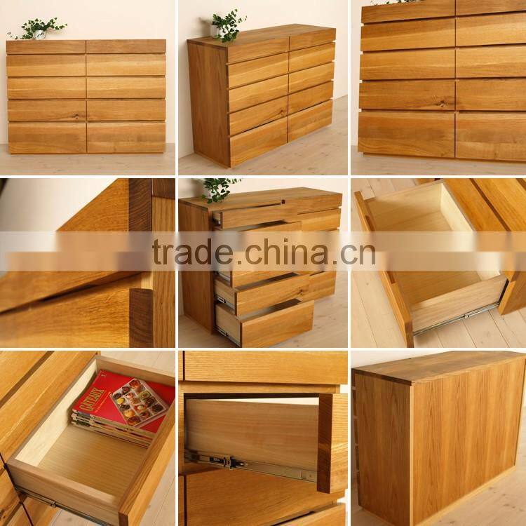 Original superior spacious wooden drawer with natural coating