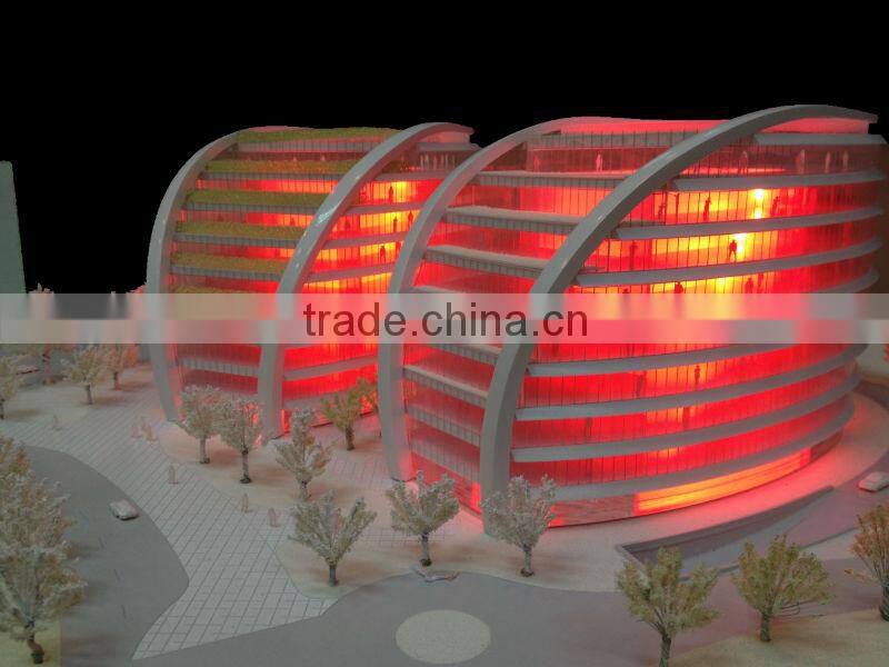 Miniature Architectural model with beautiful LED lights from China