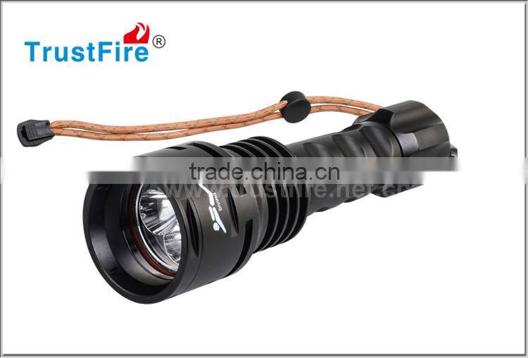 Hot sale TrustFire DF003 deep sea 3* CREE XM-L 2 Led lights, diving cree 3000lumen powerful scuba light 5-Modes Memory