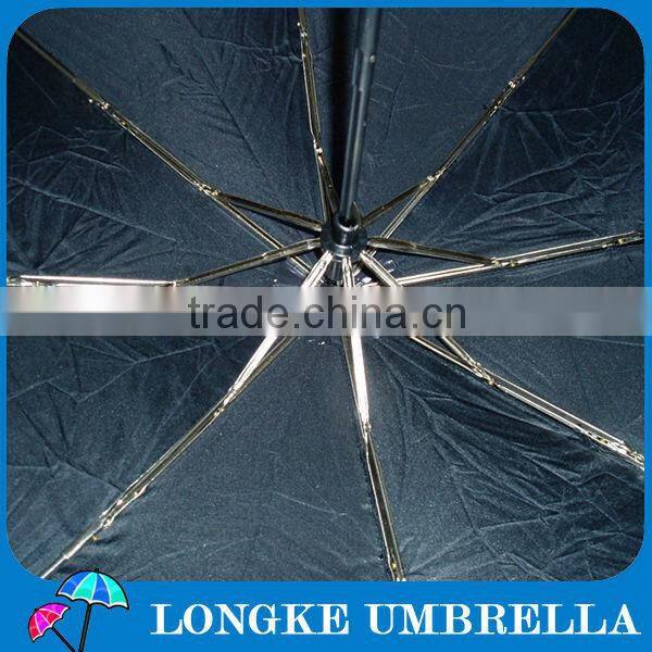 3 fold umbrella with torch handle/LED light umbrella