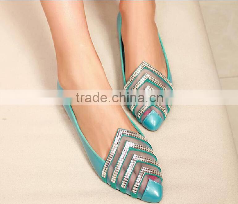 2016 factory wholesale hot selling ladies popular flat shoes CP6901