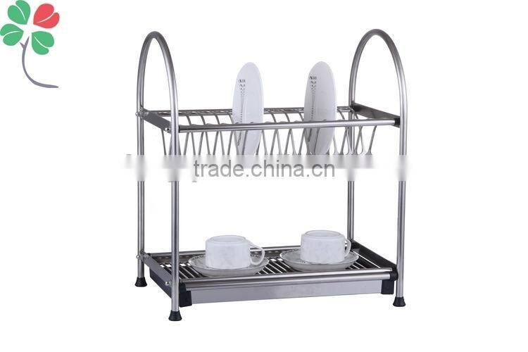 two tier stainless steel dish rack