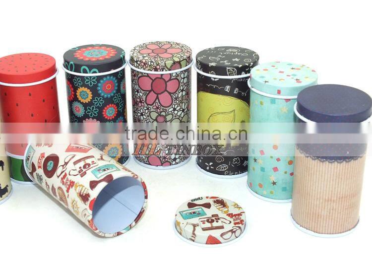Colorful Round Small Stick Gift Tin Can