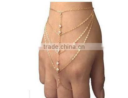 Bracelet with ring one finger fashion bracelet