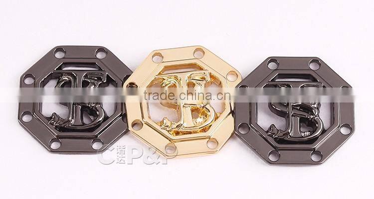 Custom logo engraved Sewing Metal Label for Caps Hats or Garment