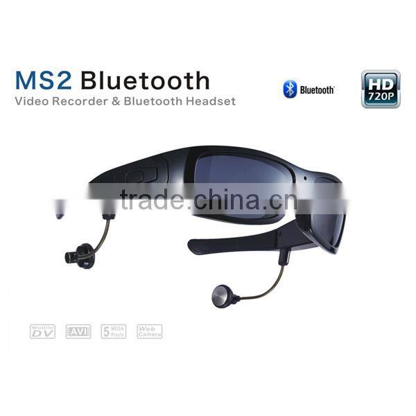 1280*720p mp3 function bluetooth hd dvr sunglasses camera