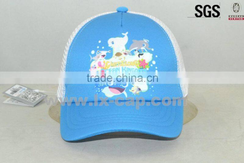 Embroidery patch trucker cap custom foam and mesh kids trucker cap