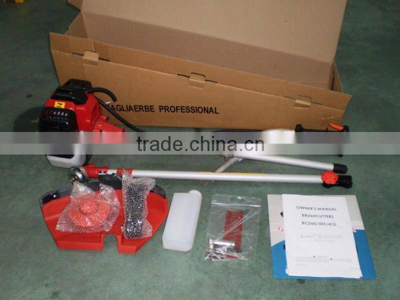 Chinese 2-stroke 43cc Petrol Brush Cutter, Gasoline Grass Trimmer with Nylon Cutter and 3T Blade
