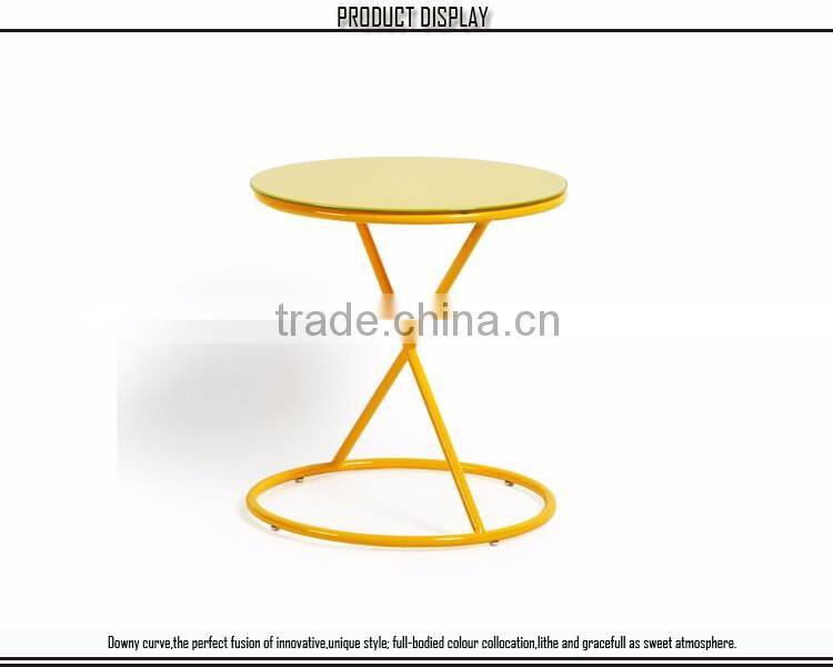 New Product China Supplier Red Coffee Table Metal Side Table