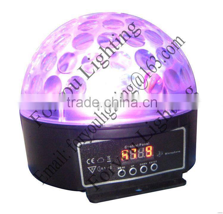 2015 quality new coming 6*1w rgbwap leds led rgb crystal magic effect ball light