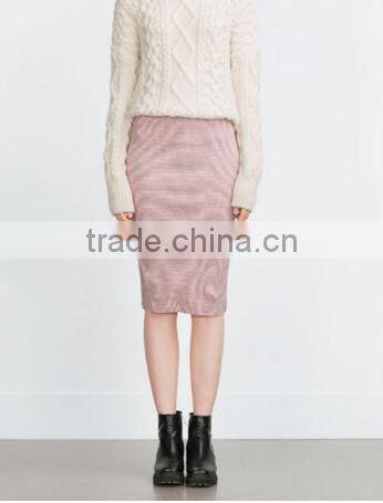 Alibaba Guangzhou factory manufacturer Fashion Back Split designer Pink Women's Mini Pencil skirts