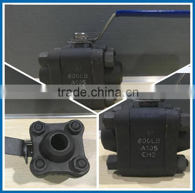 forged steel a105 welding 3pc ball valve