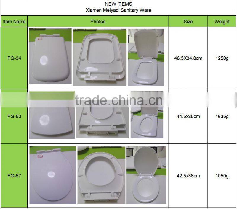 Made in China new design quick instal soft close toilet seat hinges