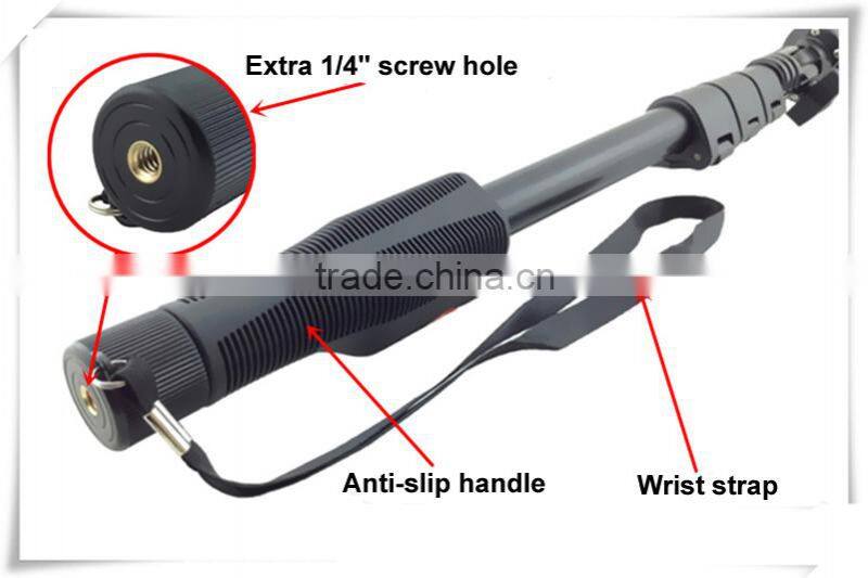 Telescopic Selfie Pole W/ Detachable Wireless Shutter Release & Clip Mount Holder For iPhone Andrpid Phones