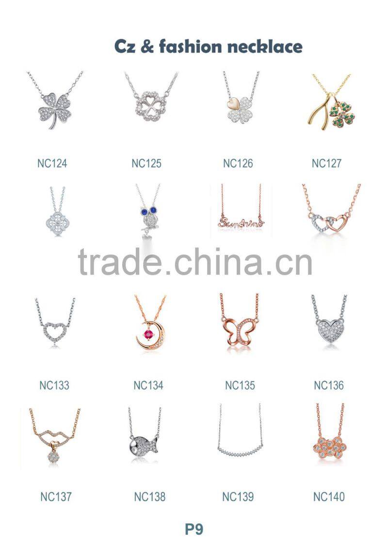 Latest cute cat design womens jewelry necklace