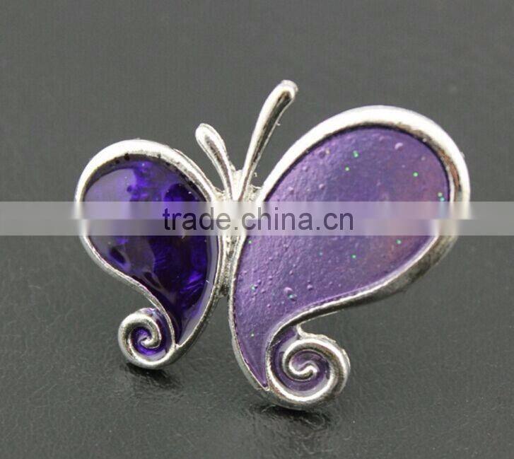 Young lady favorite Drip process alloy varied smart butterfly rings