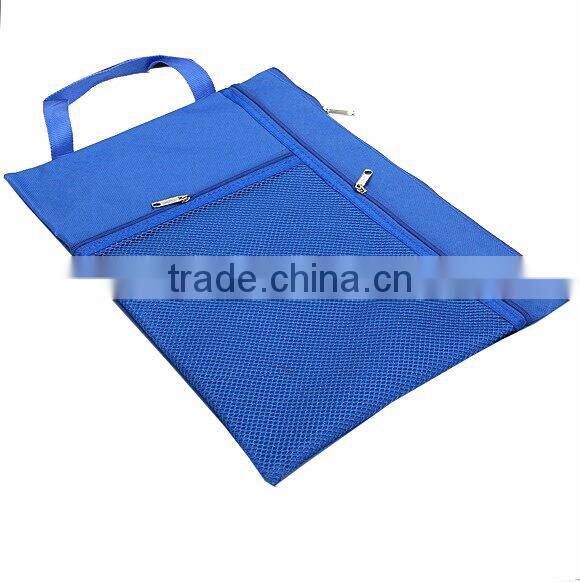2015 new promotional 100% polyester zipper file packet