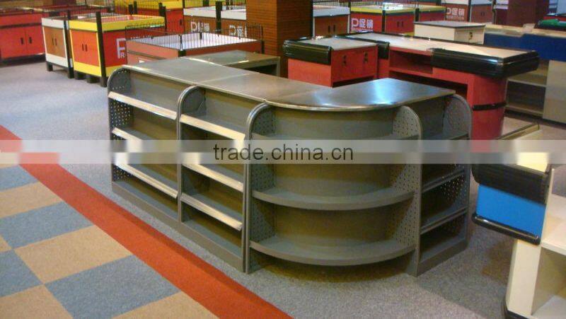 cash/bill register table with display shelf attached