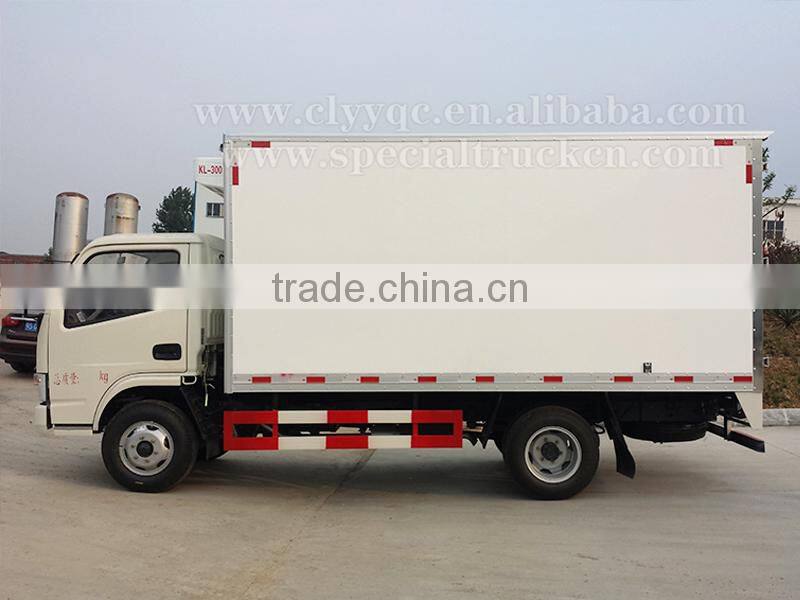 Dongfeng DFAC 3 TON mini refrigeration unit 4x2 food refrigerator van truck for sale