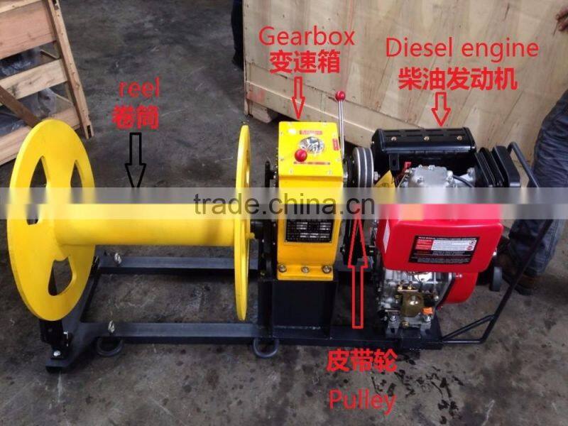 3 Ton diesel engine wire rope hoist winch puller winch