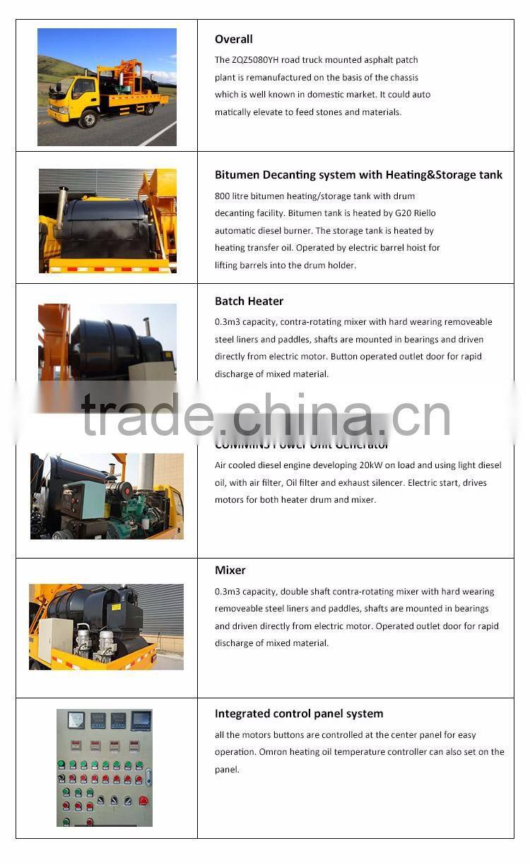 China Factory Mobile Truck Mounted Asphalt Patch Plant