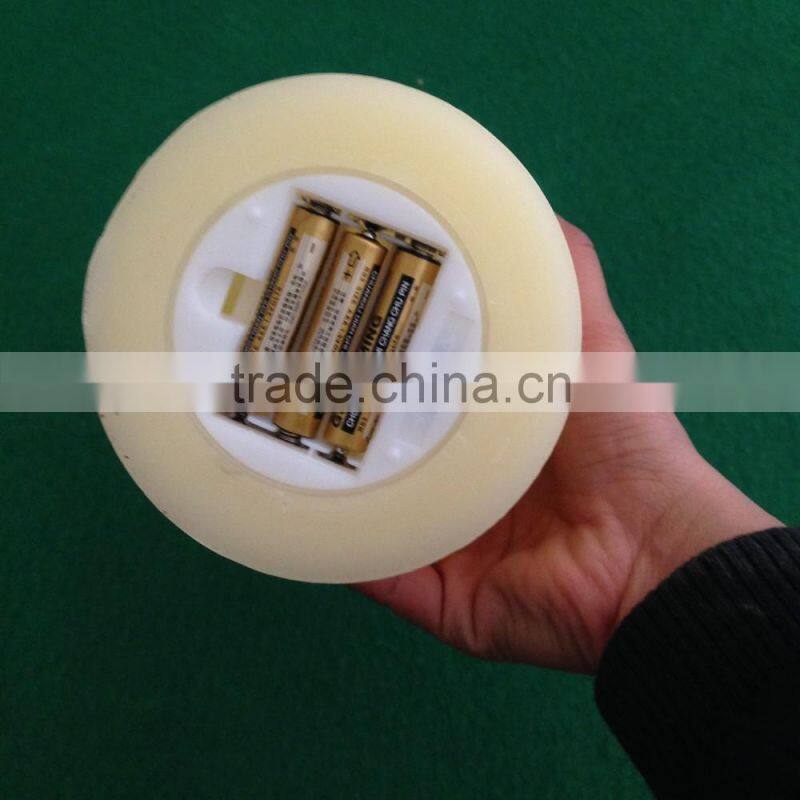 flameless moving wick real wax pillar led candle with timer multifuction led candle light