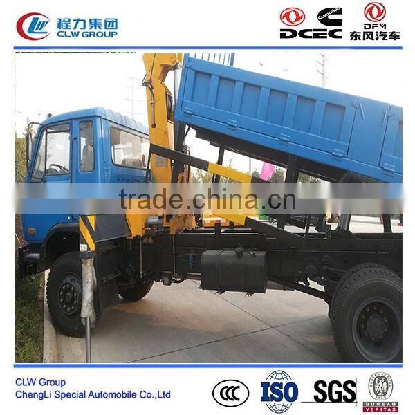 Dongfeng 4*2 4*4 type 190 Hp truck with crane 3 ton crane truck