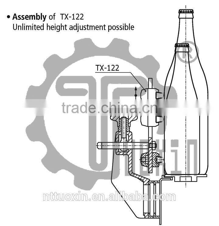 TX-122 A-Adjustable Single Guide Rail Clamps Conveyor Component