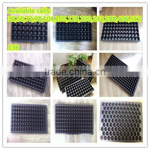 polystyrene (PS) plastic seed plug tray with 32 to 512 cell