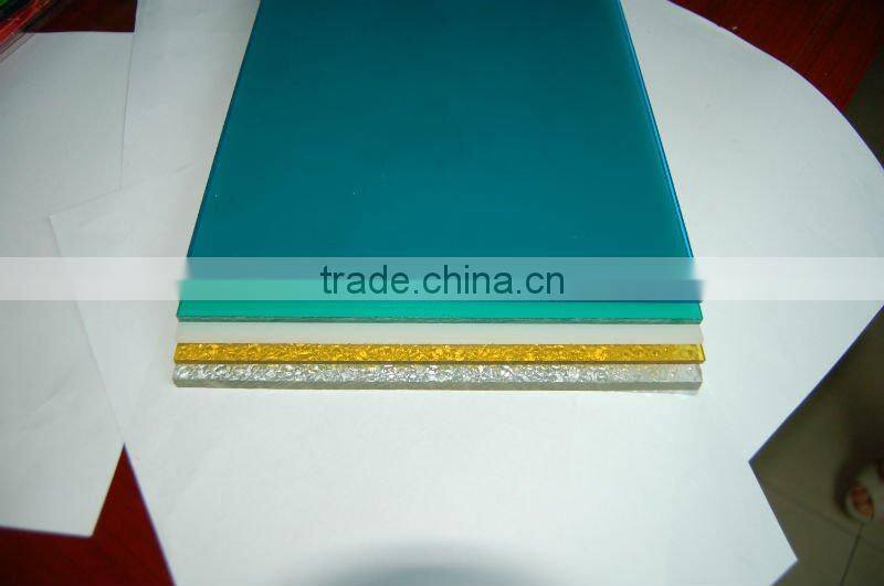 carport ,roofing green polycarbonate solid sheet 10 years warranty