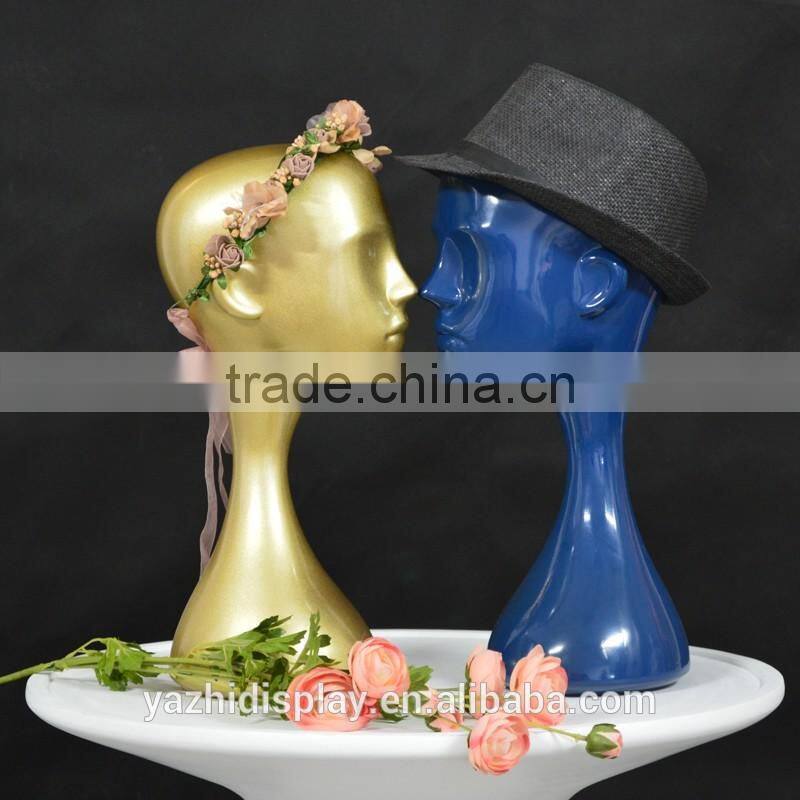 TOP TOP quanlity abstract mannequin wig head with wood base for sale