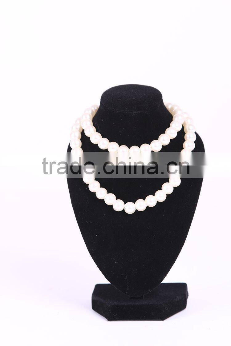 Black PU Leather mannequin for necklace dispaly