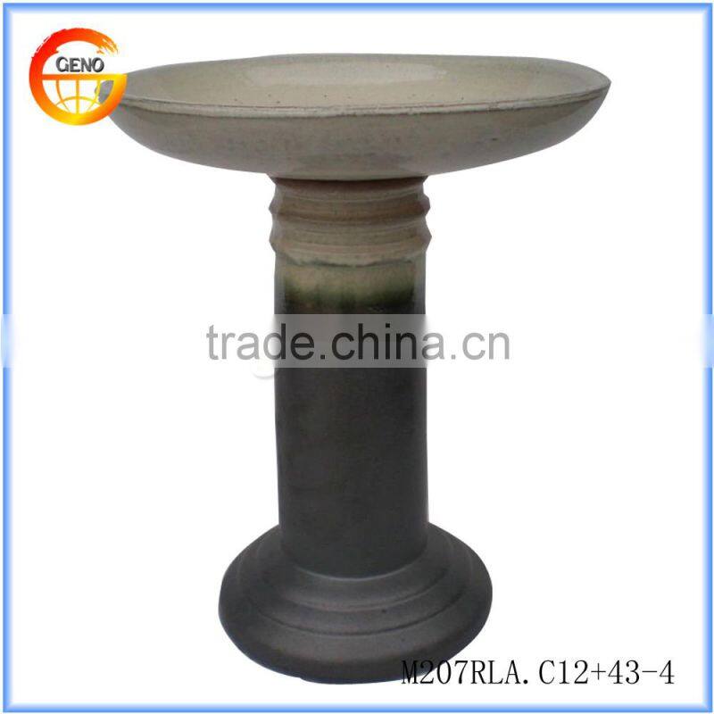 cheap outdoor fiberclay bird bath