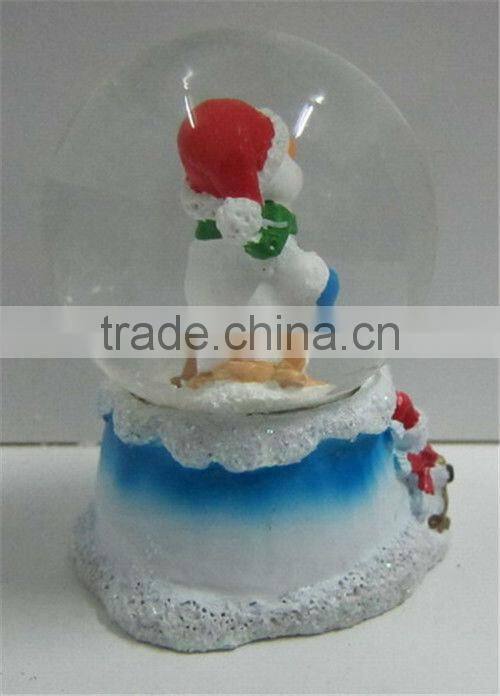 Water snow globes with flake snow inside
