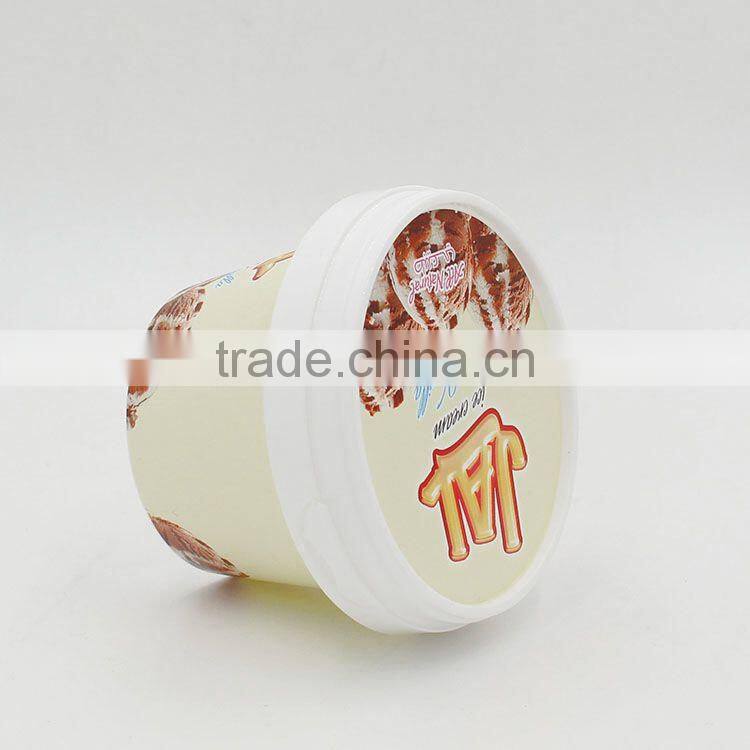 Customized ice cream containers, insulated ice cream cup with lids, high quality ice cream tub containers