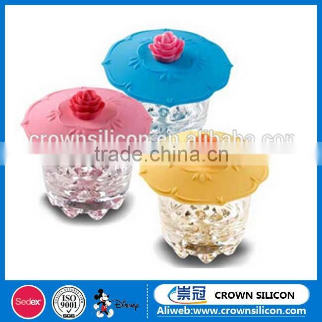 Custom Silicone Coffee Cup Lid, Eco-friendly Cute Shape Silicone Cup Cover