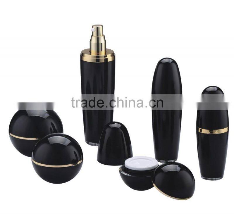 Missile shape cosmetic lotion cream bottles and jars set