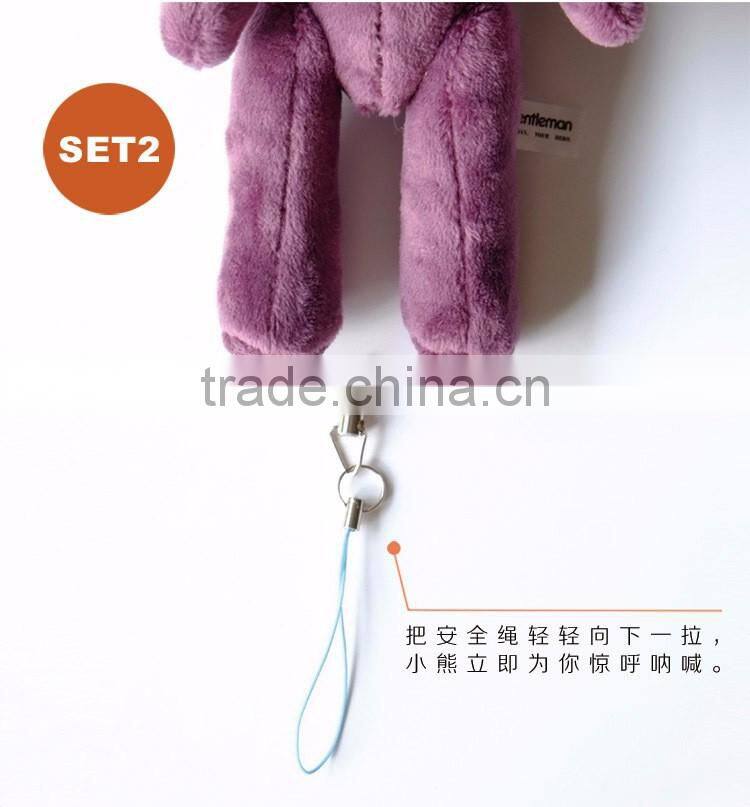 Secure Bear Doll Panic Emergency Alarm For Anti-Lothario