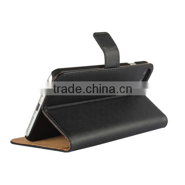 For iPhone 7 plus high quality flip leather wallet phone cover with card slot