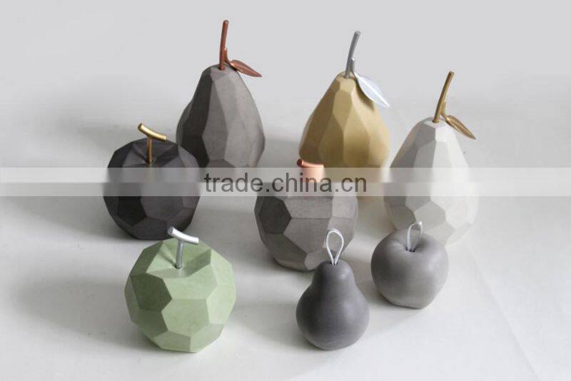 Pear shape luxurious home decor piece concrete antique home decoration items