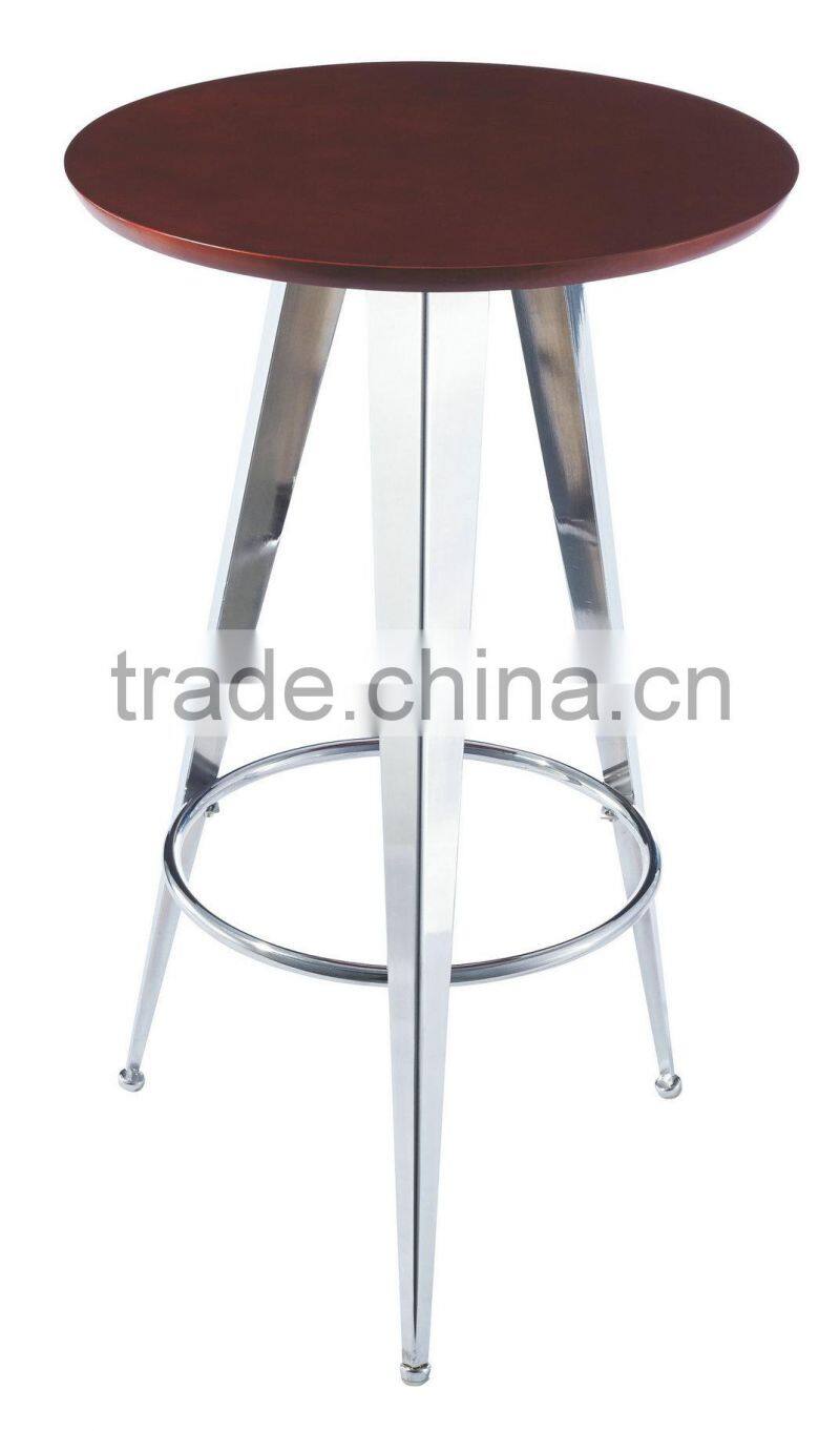 high quality chromed steel cocktail table bar table coffee table LQ- BT301